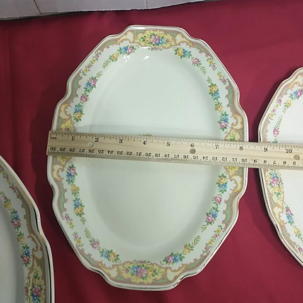 Mount Clemens Mildred Pattern Serving Plates And Bowls Set Of 5 Small To Large.